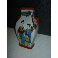 Ваза Япония (Китай) Фарфор времён СССР Ручная Роспись