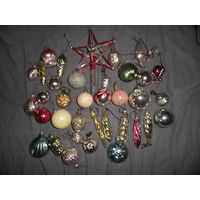 Новогодние,ёлочные игрушки родом из СССР 36 шт.С рубля.