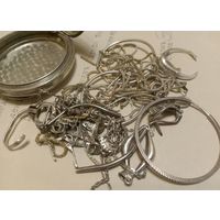 Лом серебра, 70 грамм. Клейма на изделиях. Для плавки и изготовления ювелирных изделий.