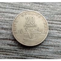 Werty71 Джибути 20 франков 1982 Корабль