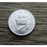 Werty71 Панама 1 сентесимо 2000 Корабль ФАО Кукуруза сентимо цент