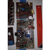 8 старых плат с радиодеталями одним лотом с рубля