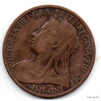 СОЕДИНЁННОЕ КОРОЛЕВСТВО ВЕЛИКОЙ БРИТАНИИ И ИРЛАНДИИ. 1 ПЕННИ 1897 г. КОРОЛЕВА ВИКТОРИЯ