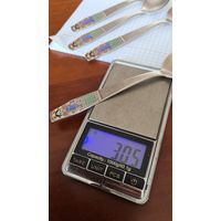 С 1 РУБЛЯ ! ЛОЖКА  четвёртая из набора СССР СЕРЕБРО 30,5 гр. 916 проба ЭМАЛЬ ДЕВУШКА ДЕВОЧКА  ДЕТИ  ТАНЦЫ