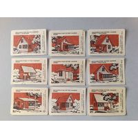 Спичечные этикетки ф.Искра. Летние садовые домики