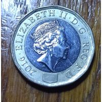 Великобритания, 1 фунт 2016 года