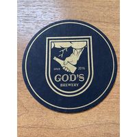 Подставка под пиво GOD'S Brewery /Россия/