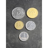 Украина 1,2,5,10,25 копеек 2006