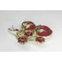 Брошь "Ледяная клубника" 1968г   Sarah Coventry