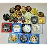 Настольные медали СССР. 24 шт. Одним лотом. С рубля.