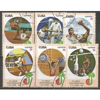 Куба. Карибские спортигры. 1982г. Mi#2675-80. Серия.