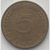 Германия 5 пфеннигов 1969 г. D