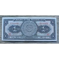 Werty71 Мексика 1 песо 1967 UNC банкнота Ацтекский календарь