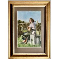 Козловский А.С. К/М. 28х38см. с рамой и паспарту,1958 г.