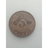 Финляндия 5 пенни 1937 года .