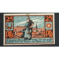 1921 год Германия 25 пфеннигов кузнец