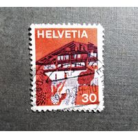 Марка Швейцария 1973 год Ландшафты