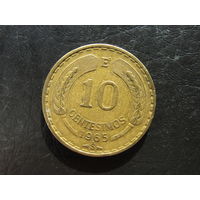 Чили. 10 сентесимо. 1965. С 20 копеек. Распродажа коллекции. Смотрите другие лоты.