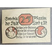 Нотгельд 25 пфеннигов 1920 год. Лорх,. Веймарская республика
