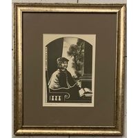 Скрипниченко Г.С. Экслибрис. Белага А.Я.1970г. Тушь,размер 16х23 см. С рамой 30,5х36 см.