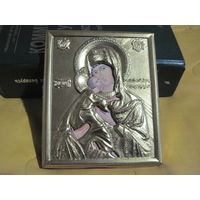 Икона БГМ Владимирская в окладе 13х11 см.