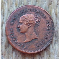 Великобритании 1/4 фартинга 1852 года. Королева Виктория. Корона. Предложи свою цену или обмен!