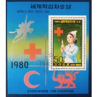 КНДР 1980 красный крест блок .