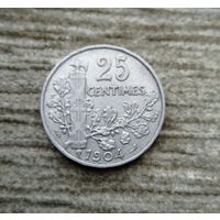 Werty71 Франция 25 сантимов 1904