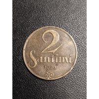 2 сантима 1926. Хорошее состояние! С 1 рубля