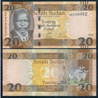 Южный Судан 20 фунтов 2016 год, UNC