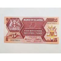 Уганда 5 шиллингов 1987г, unc, пресс.