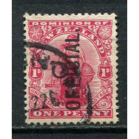 Новая Зеландия - 1910/1916 - Аллегория Зеландия с надпечаткой OFFICIAL. Dienstmarken - [Mi.15d] - 1 марка. Гашеная.  (LOT Gs33)-T3P48