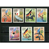 Гвинея-Бисау - 1984 - Победители Летних Олимпийских игр - (пятна на клее у ном. 6 и 22) - [Mi. 818-824] - полная серия - 7 марок. MNH.  (Лот 77HU)-TG3P27