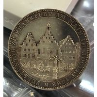 С рубля без мц! 1 талер 1863 Франкфурт proof редчайший ! тираж меньше 300 шт.
