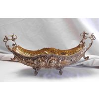 Конфетница Фруктовница Ладья Латунь 36 см