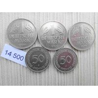 5 монет марки и полумарки  лот 14500