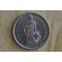 Швейцария 2 франка 1972 с 1 руб