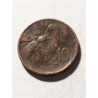 Италия 10 сентизим 1928