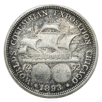США 50 центов (1/2 доллара) 1893 год. "Всемирная Колумбова выставка"