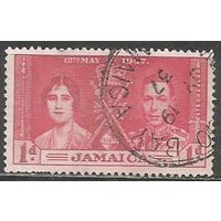 Ямайка. Король Георг V и королева Елизавета. 1937г. Mi#115.
