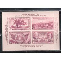 США-1936, (Скотт.Бл.4),  * ,  Филвыставка в Нью-Йорке