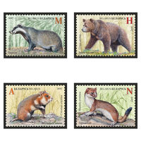 2017 БЕЛАРУСЬ   серия марок "Красная книга Республики Беларусь. Млекопитающие" MNH