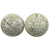 Трояк (3 гроша) 1624 года Краков Сигизмунд III Ваза