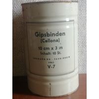 Бундесвер.1963 год.Банка запечатанная.Бинт.Гипс.