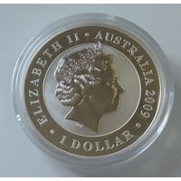 1 доллар 2009 г.   Елизавета 2.  КОАЛА.  СЕРЕБРО. 999 пробы   УНЦИЯ.