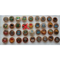 Гербы городов. Геральдика. Зотолое кольцо. Древняя Русь. Северное ожерелье. Древний герб. Цена указывается за один значок. #-IV-2