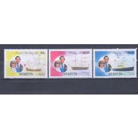 [1213] Сент-Китс 1981. Корабли.Парусники.Принцесса Диана. MNH