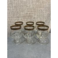 6 Бакалов Германия. Стекло. Высота 10 см. 200 мл