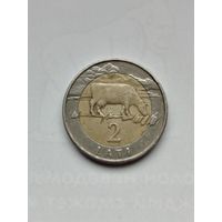 2 лата Латвия.