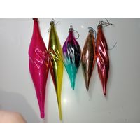 Ёлочная игрушка - Сосульки  , СССР .